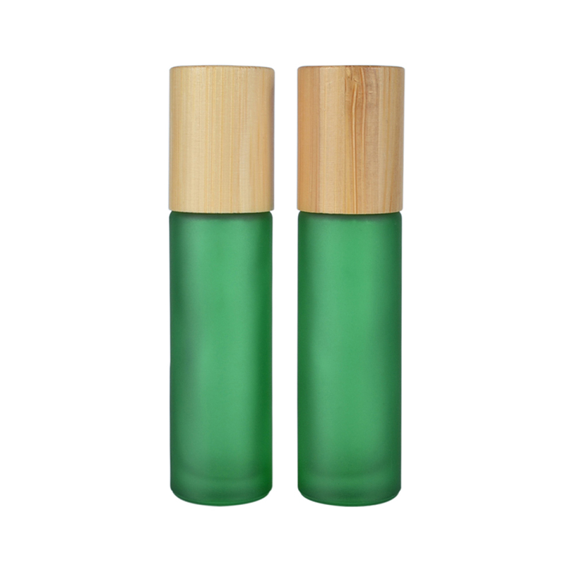 empty frosted clear amber blue green matte black 10ml glass roller ball bottles for essential oil