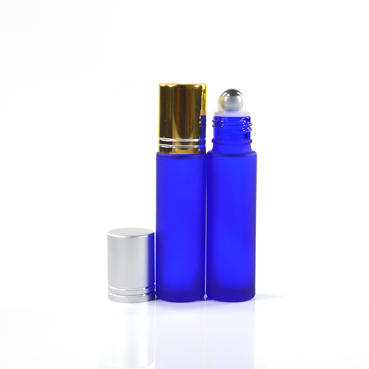 empty frosted clear amber blue green matte black 10ml glass roller ball bottles for essential oils and attar