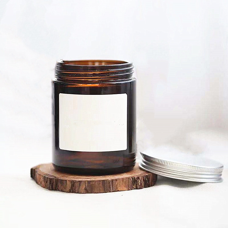 empty frosted glass jar for colorful candles decorative different size