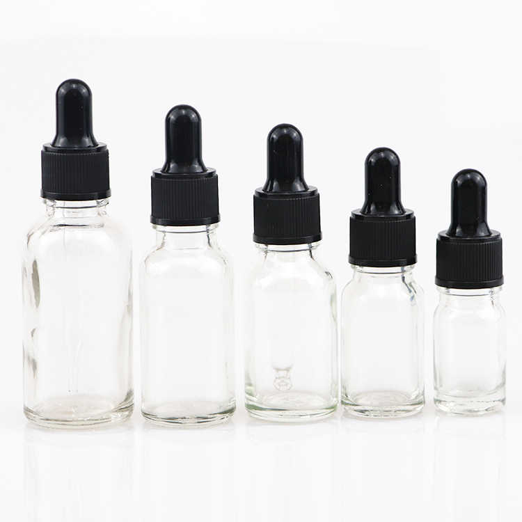 empty glass amber vial 10 ml essential oil bottle with glass pipette cap