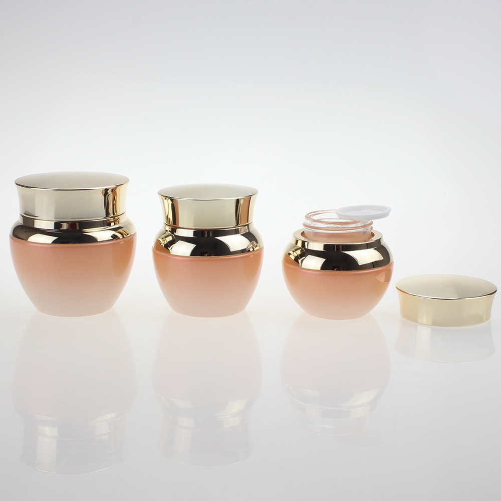 empty glass gradual change color 20ml 30ml 50ml 100ml 120ml lotion pump bottle and cream jar in 20g 30g 50g