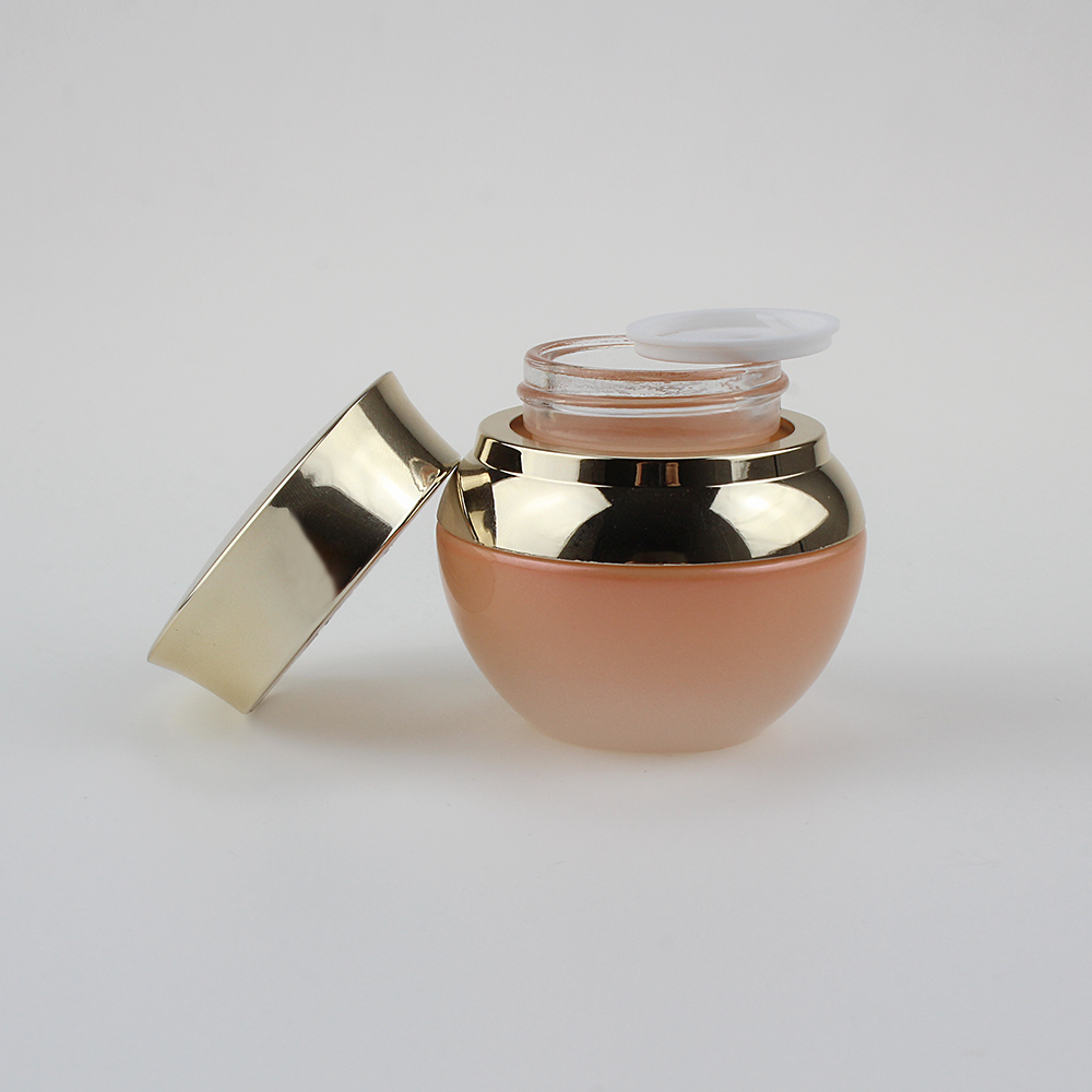empty glass gradual change color 20ml 30ml 50ml 100ml 120ml lotion pump bottle and cream jar in 20g 30g 50g