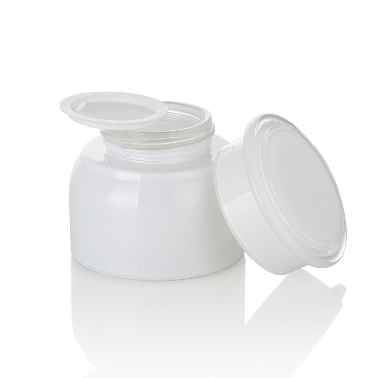 empty glass jar 30g 50g 100g wholesale white glass jar containers custom cosmetic jars glass