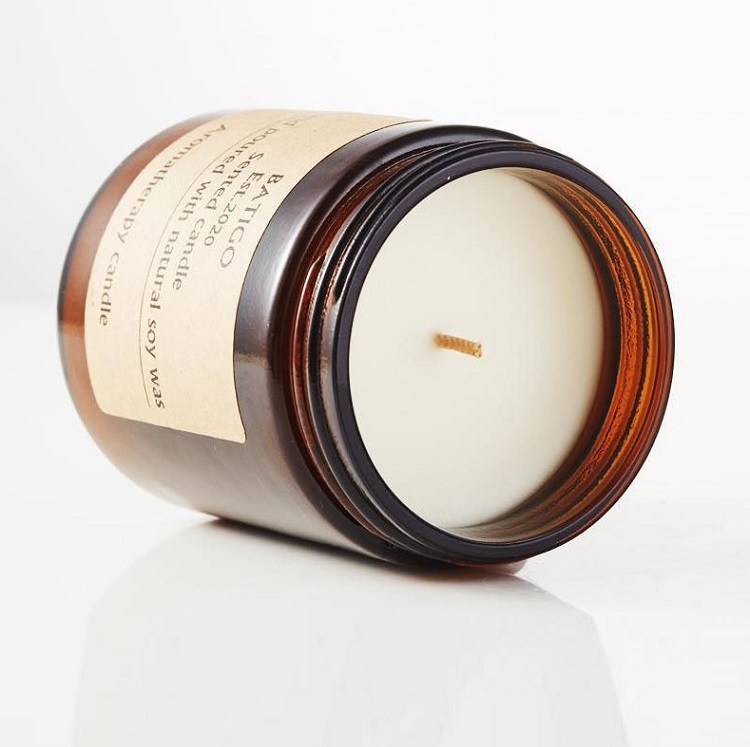 empty glass jars glass wholesale amber frosted glass candle jars in bulk with lids