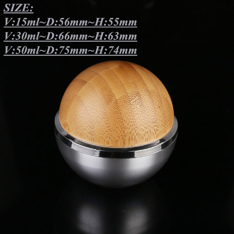 empty globe acrylic jars wooden globe cream jar luxury face cream jar