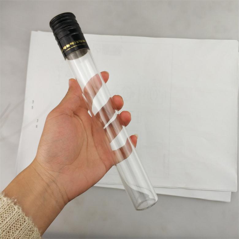 empty high borosilicate 100 ml glass tube bottles wine bottle