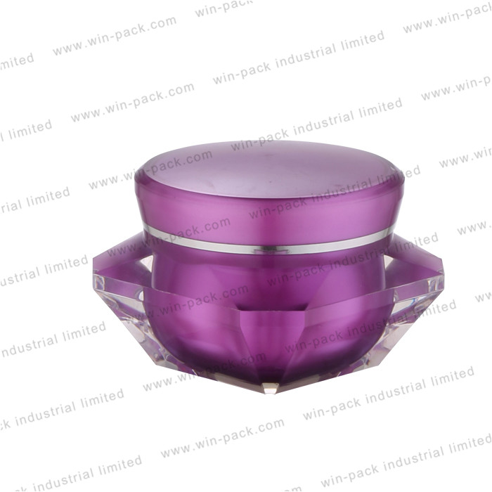 empty luxury cosmetic gold diamond shaped plastic acrylic body lotion cream jar china supplier 5G 15G 30G 50G 100G