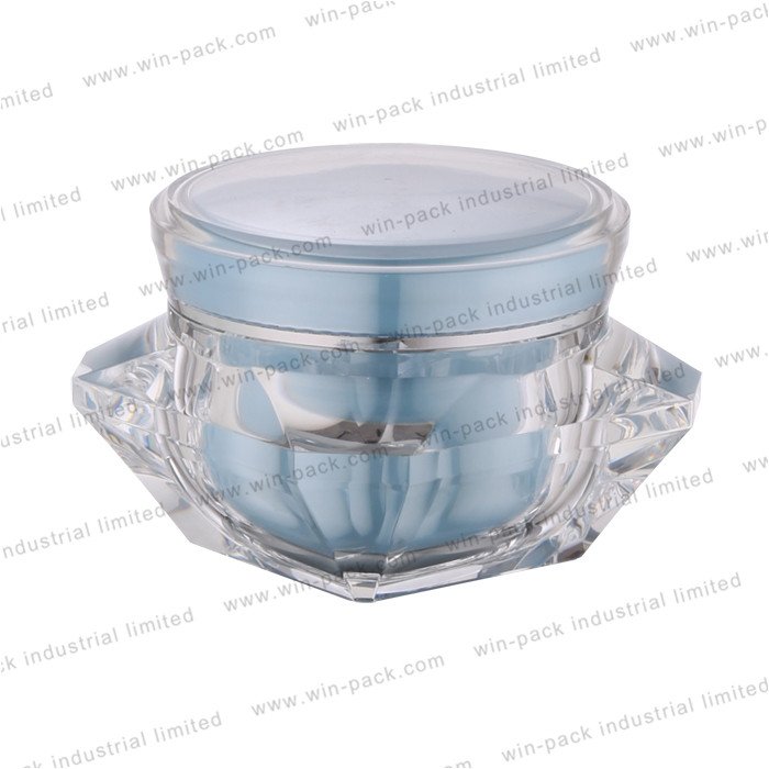 empty luxury cosmetic gold diamond shaped plastic acrylic body lotion cream jar china supplier 5G 15G 30G 50G 100G
