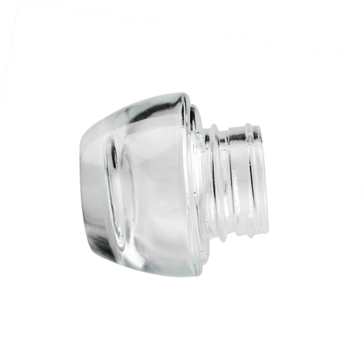 empty luxury frosted glass cream packaging bottle cosmetic jar