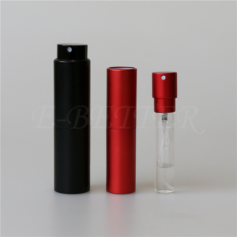 empty luxury rotary aluminum perfume atomizer spray bottle 8ml 10ml 15ml 20ml with custom logo