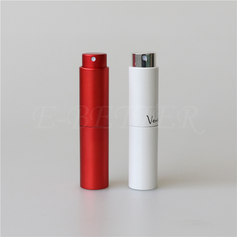 empty luxury rotary aluminum perfume atomizer spray bottle 8ml 10ml 15ml 20ml with custom logo