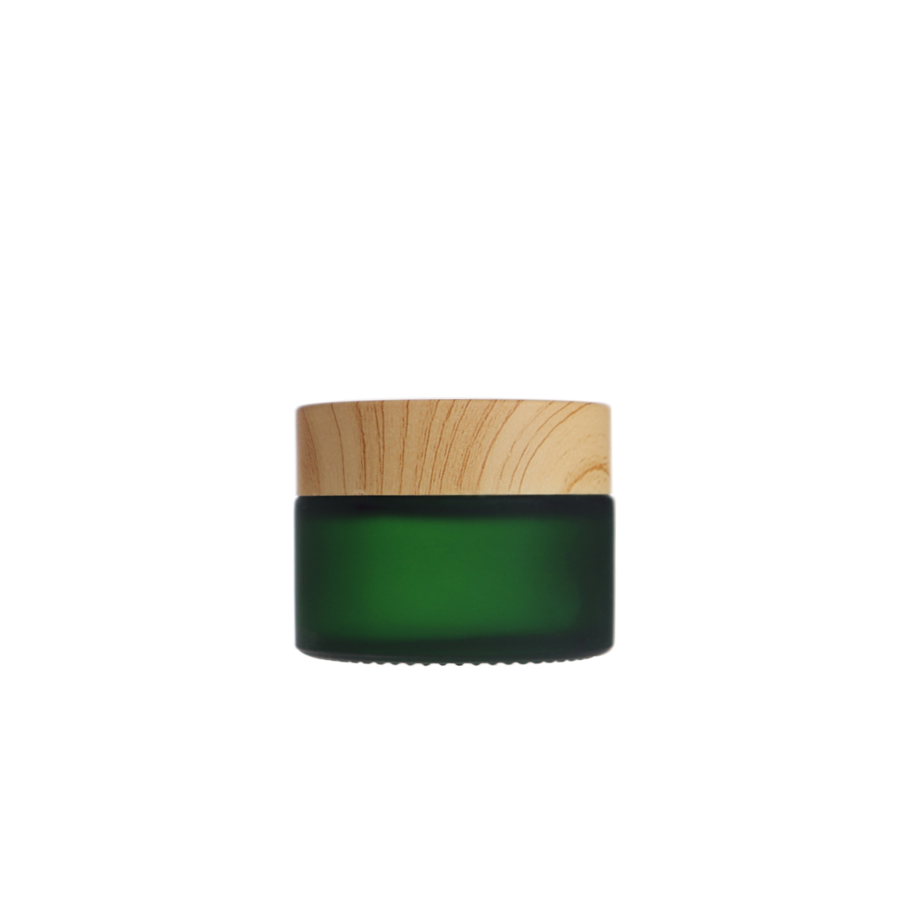 empty matte frosted green 30g 1 oz small borosilicate eye cream jars with lids