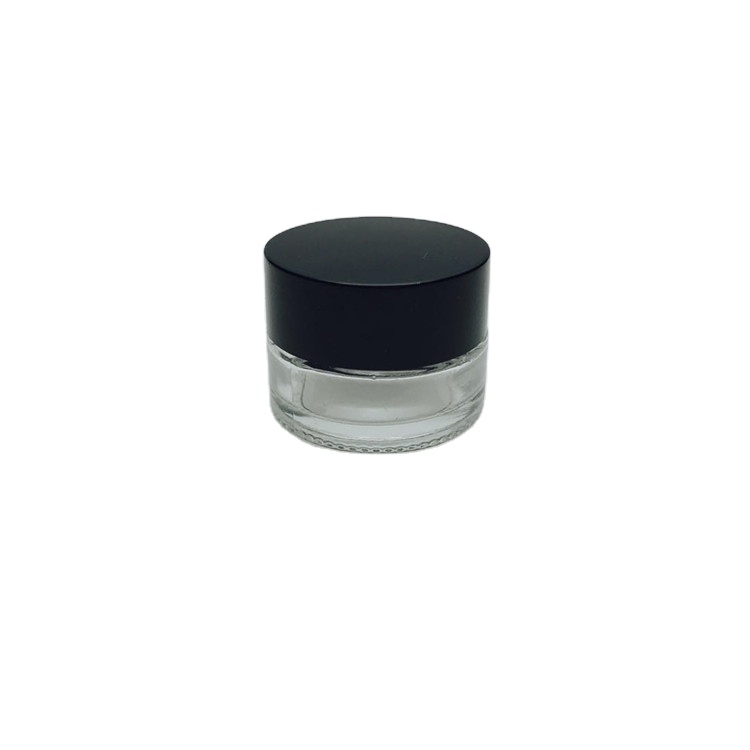 empty mini 3ml 5ml 10ml 3g 5g glass cosmetic sample jar glass face cream jar with white cap