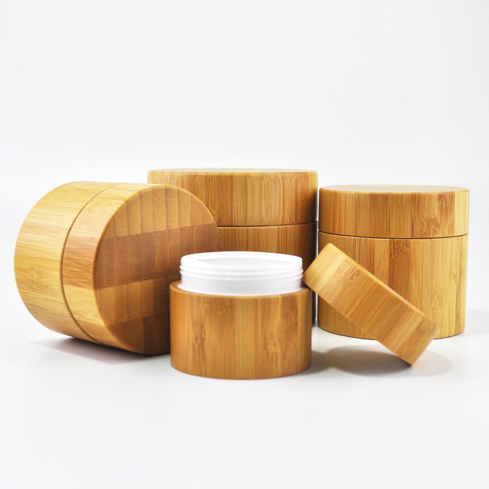 empty mini 5g 10g 15g 20g 30g 50g 100g150g 200g bamboo PP cosmetic container for cream