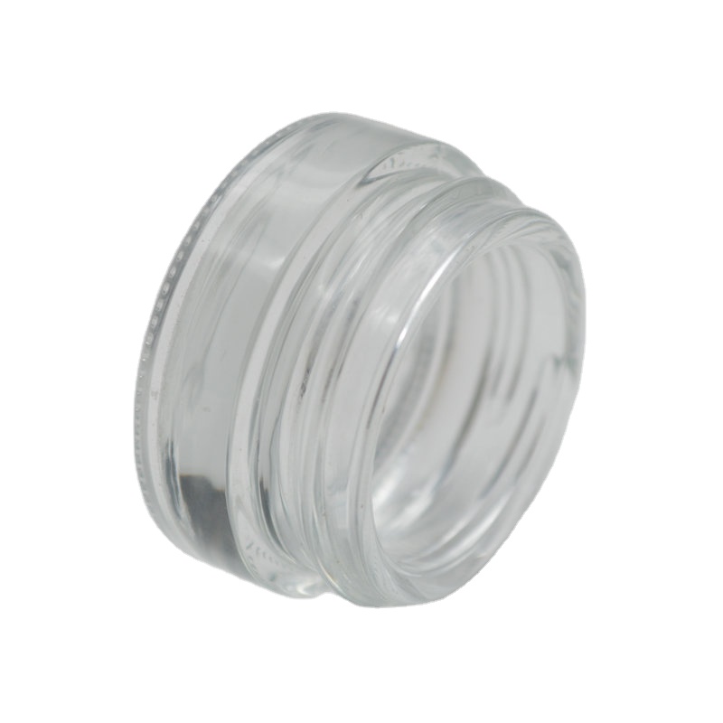 empty mini 5g 5ml glass cosmetic sample jar glass face cream jar with white cap