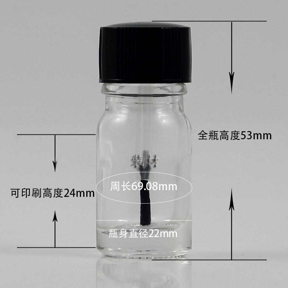 empty nail polish glass bottle with brush cap 5ml 10ml 15ml 20ml 30ml 50ml