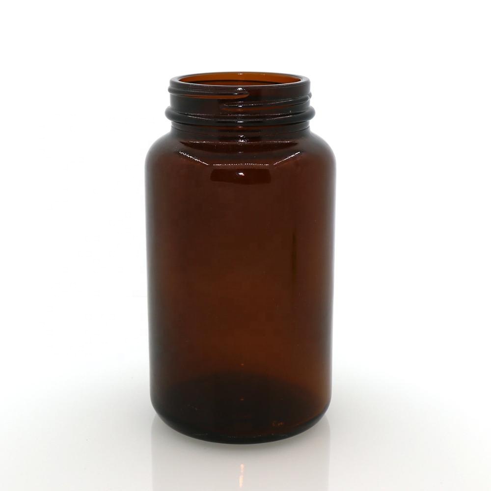 empty orange amber clear glass bottle 120cc 150ml medicine/tablet/pill/capsule/health food bottle