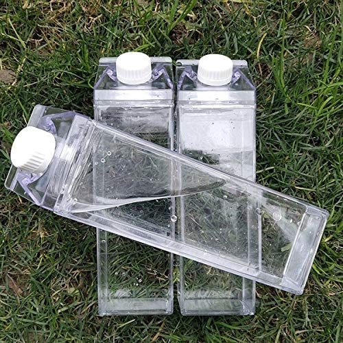 empty packaging 12oz 16oz 32oz transparent square plastic warmer carton shape water drinking box milk bottle