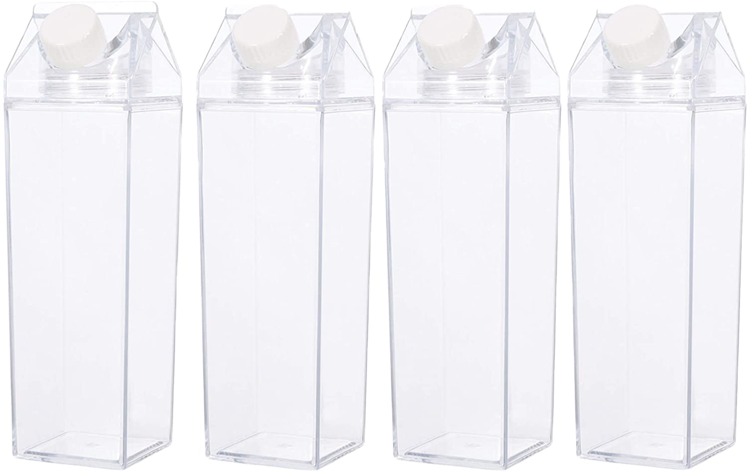 empty packaging 12oz 16oz 32oz transparent square plastic warmer carton shape water drinking box milk bottle