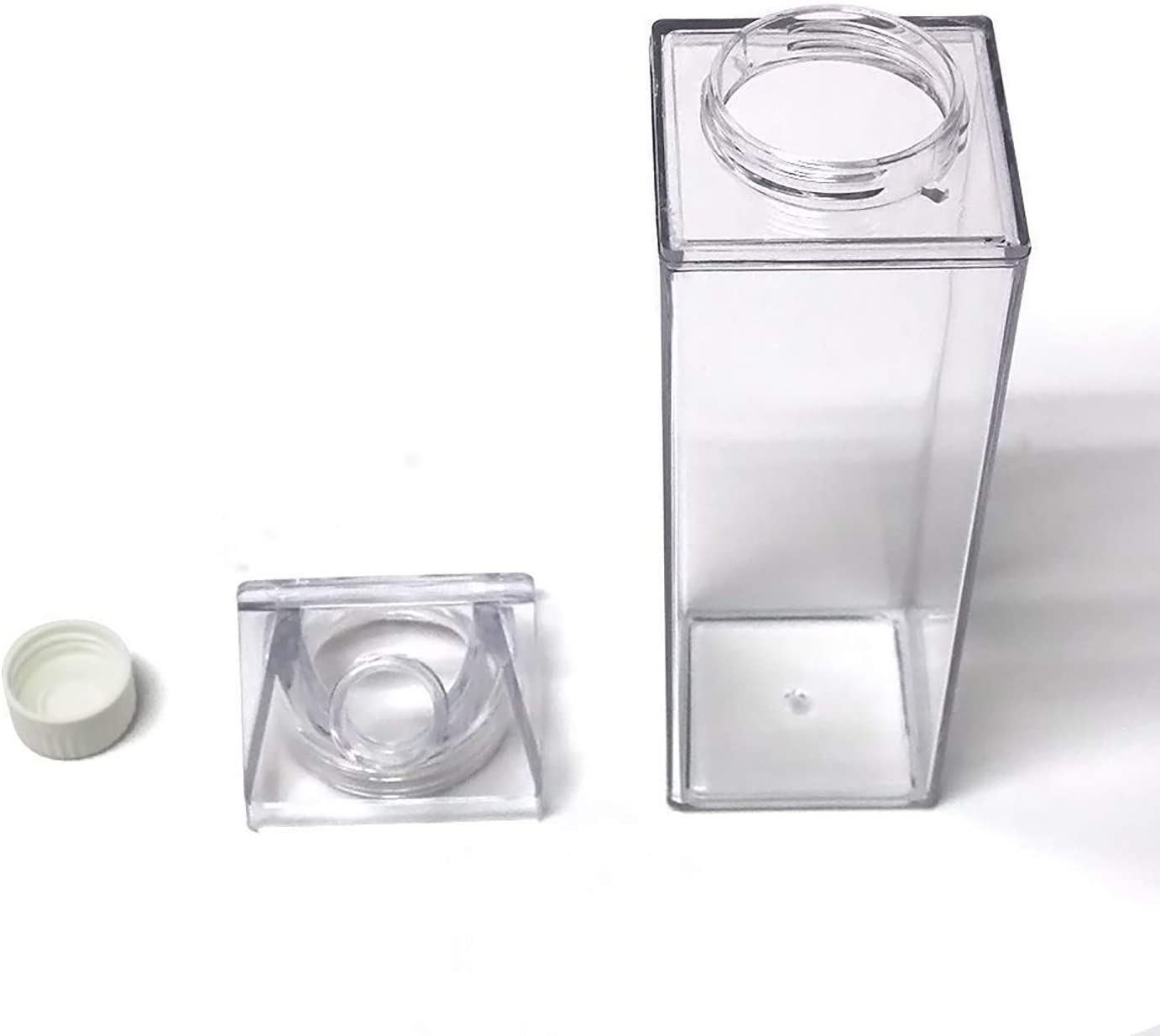 empty packaging 12oz 16oz 32oz transparent square plastic warmer carton shape water drinking box milk bottle