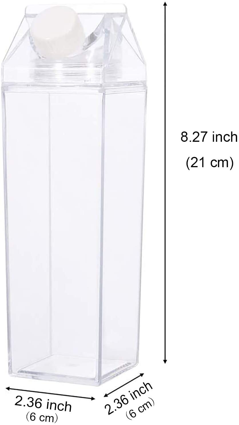 empty packaging 12oz 16oz 32oz transparent square plastic warmer carton shape water drinking box milk bottle