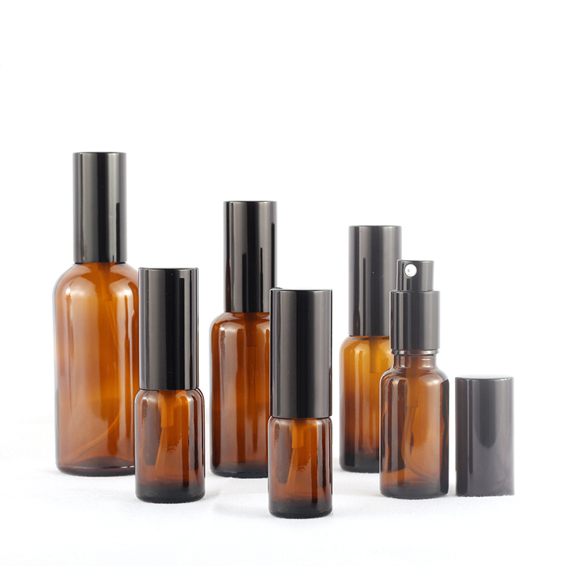 empty packaging 5ml 10ml 30ml 50ml 100ml amber brown transparent fragrance oil glass perfume spray bottle glass spray bottles