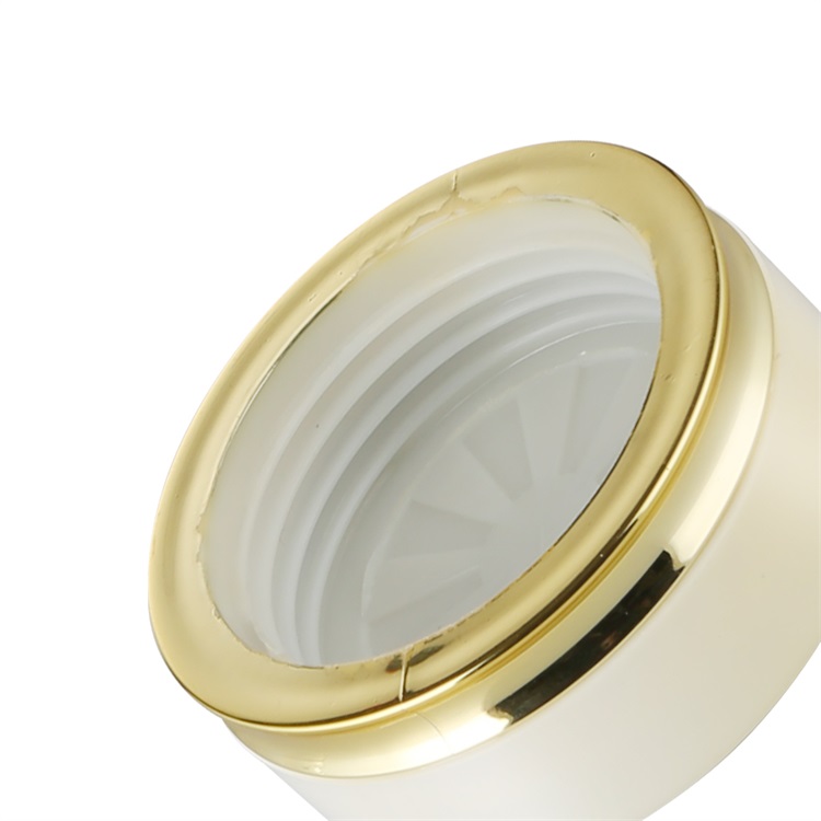 empty packaging containers matte jars 50g lotion cream jars 50ml gold rim glass frosted jar