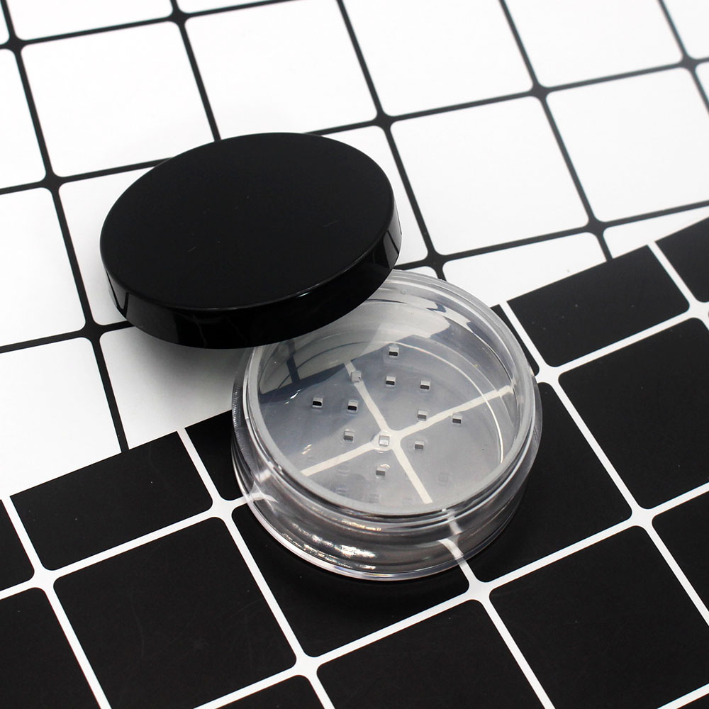 empty plastic 15g loose powder jar with sifter