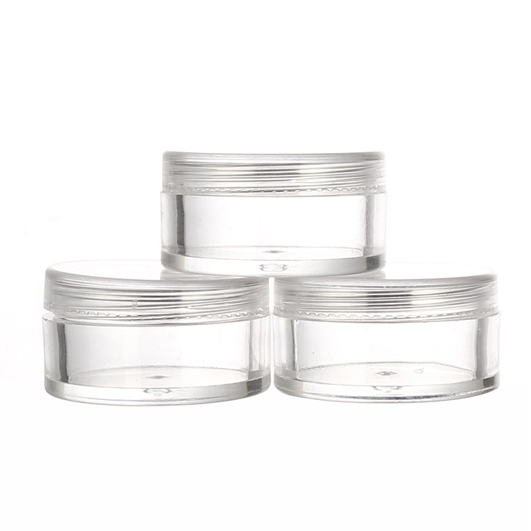 empty plastic sample container 10g clear jar with lid for Eye Cream, Eye Shadow