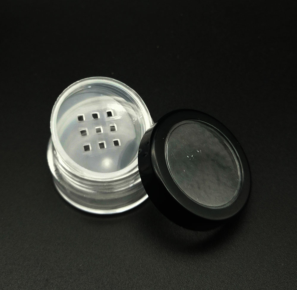 empty plastic10ml (5g) jar for loose powder with sifter