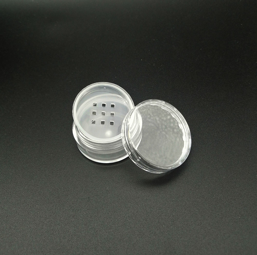 empty plastic10ml (5g) jar for loose powder with sifter