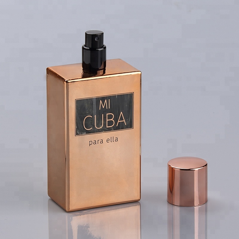 empty pretty electroplating carving craft perfume glass spray bottle with cap