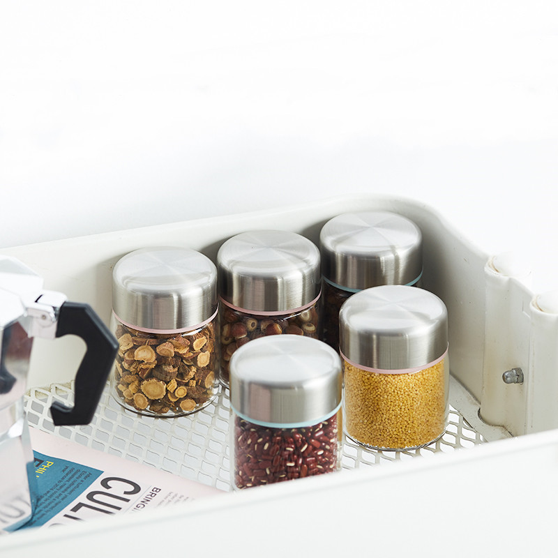 empty round 100ml 120ml edible bird's nest glass jar with stainless steel cap