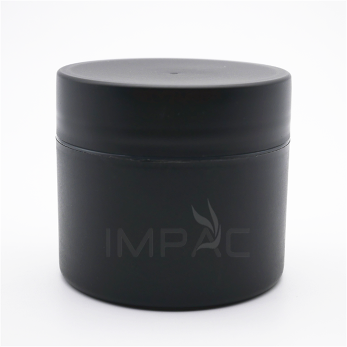 empty screw lip matte round black cosmetic jar for cream 150ml