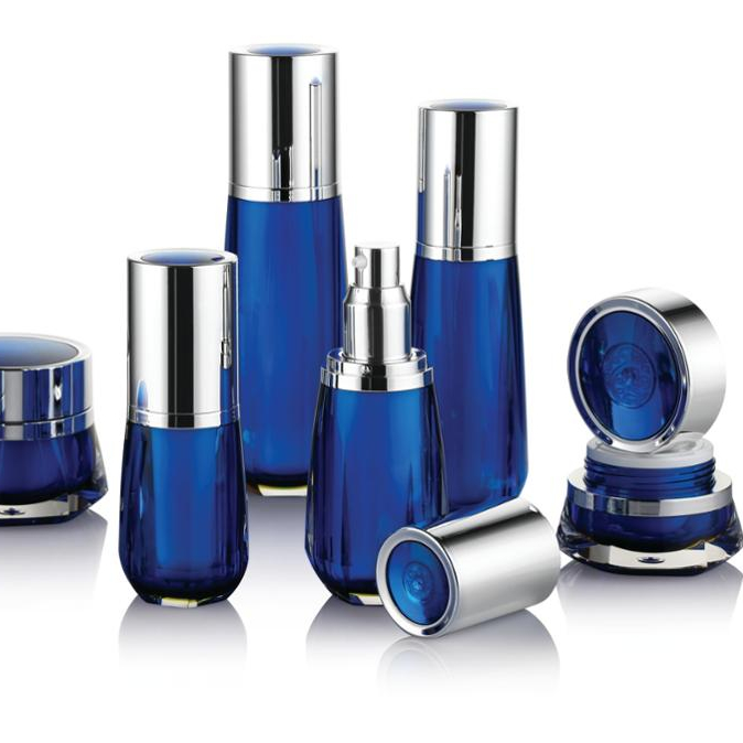 empty six-sided straight edge cream jar 15g 30g 50g and bottle 15ml 30ml 50ml