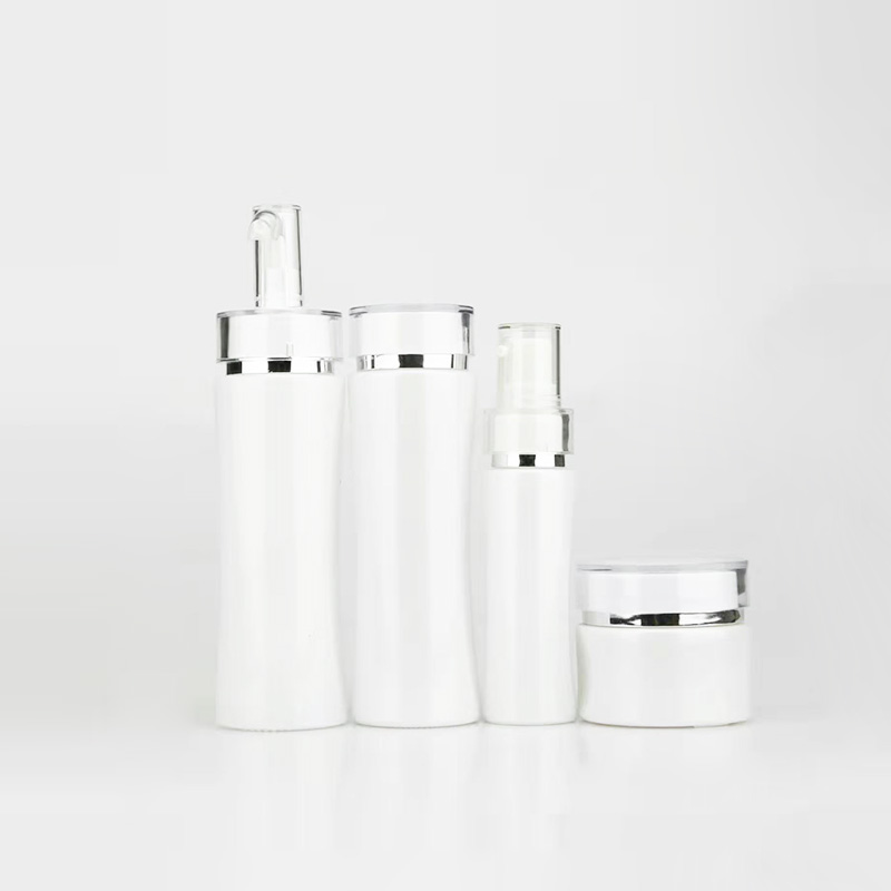 empty skincare vacuum serum gel container packaging 50ml 1.7oz 30ml 1oz twist-up airless plastic cosmetic bottle white for serum