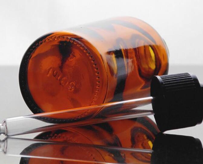 empty small 10ml oil glass dropper bottle