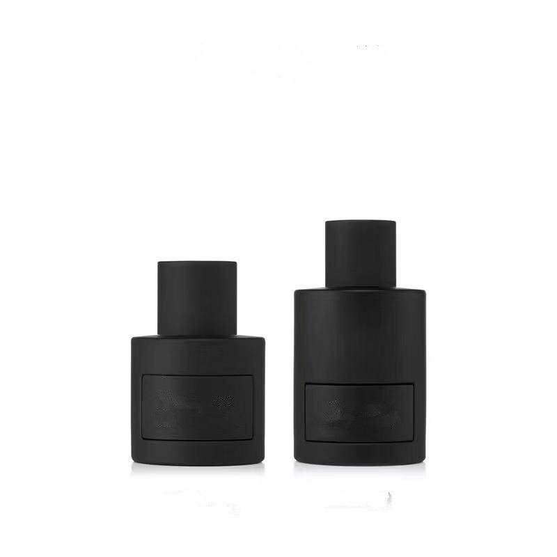 empty solid matte black color parfum elegant grace spray perfume glass bottle with cap