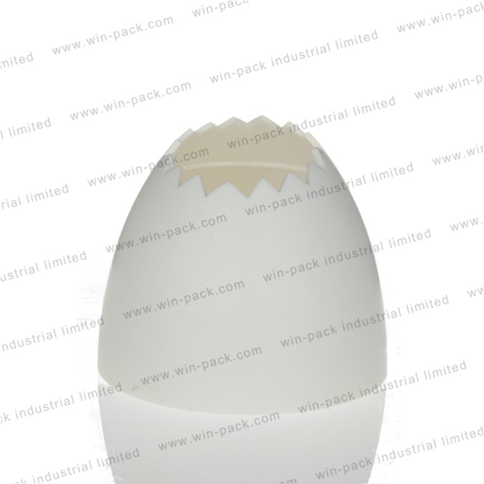 empty special egg shape white cosmetic skin care cream jar plastic 30g 50g