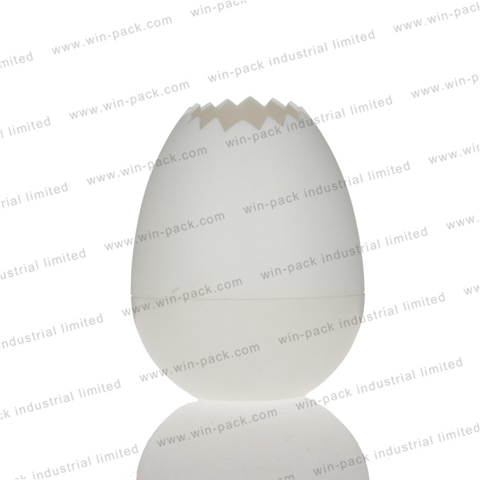 empty special egg shape white cosmetic skin care cream jar plastic 30g 50g