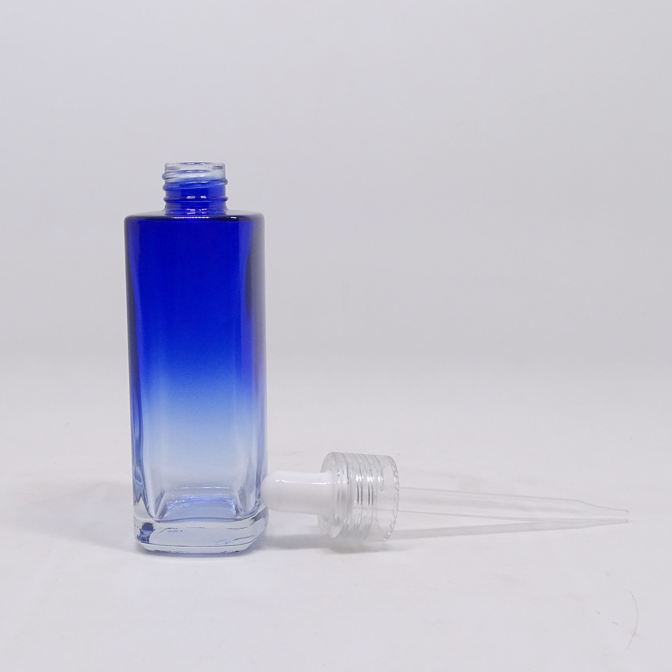 empty square black cosmetic face lotion cream glass bottle jar package set with spray pump glass dropper bottle