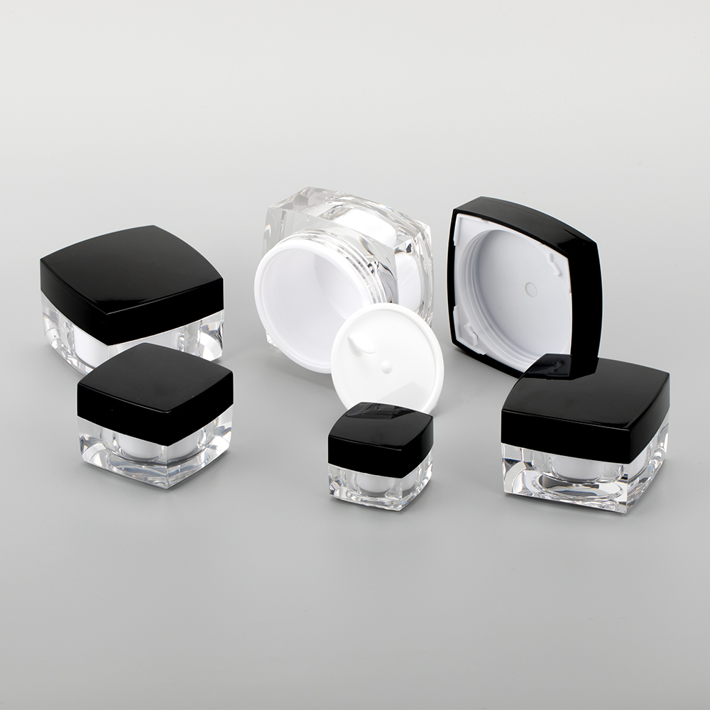 empty square shape cosmetic cream jar 5g 10g 20g 30g 50g 100g for packing face skin care products