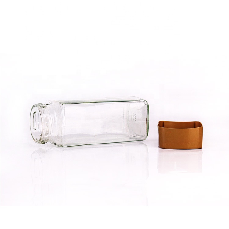 empty storage 400ml 100g coffee glass bottle with screw plastic lid