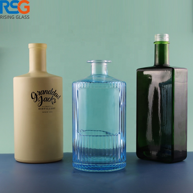 empty transparent clear white 50cl frosted glass pump bottle luxury 500ml wine bottle glass 250ml black glass bottle