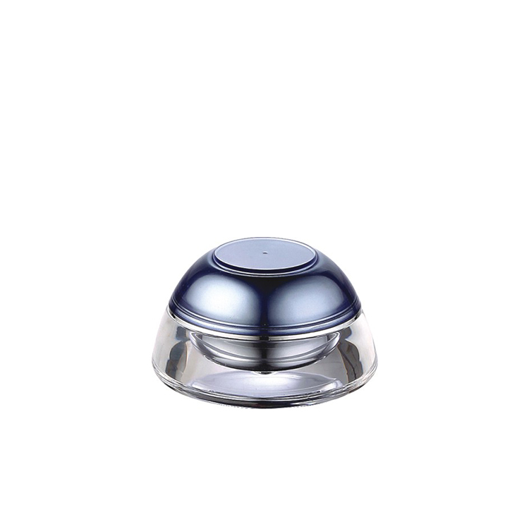 empty unique shape face eye skincare cosmetic cream jar 15g 20g 30g 50g 0.5oz 1oz double wall purple acrylic jars with screw lid