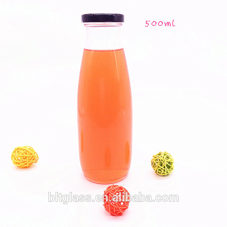 empty vintage 200ml 250ml 500ml 1000ml round glass milk bottle with caps wholesale