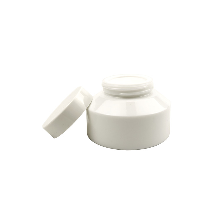 empty white Opal white blue glass cosmetic cream jar lotion bottle 15ml 30ml 50 ml 100ml with cap skincare packaging