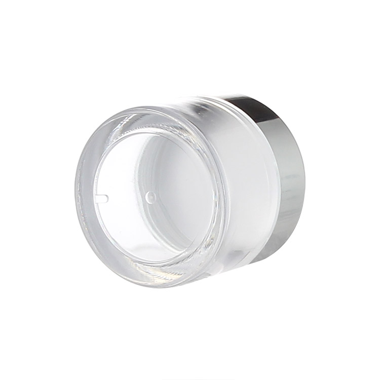 empty wide mouth 120ml 4oz clear custom cosmetic plastic jar with sliver cap