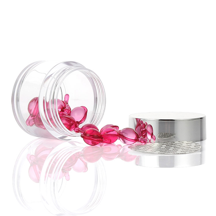 empty wide mouth 120ml 4oz clear custom cosmetic plastic jar with sliver cap