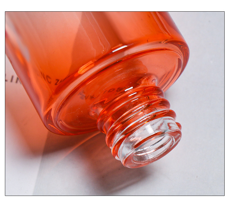 envases cosmeticos 35ml 50ml luxury oval round glass foundation serum liquid bottle cut bottle with box